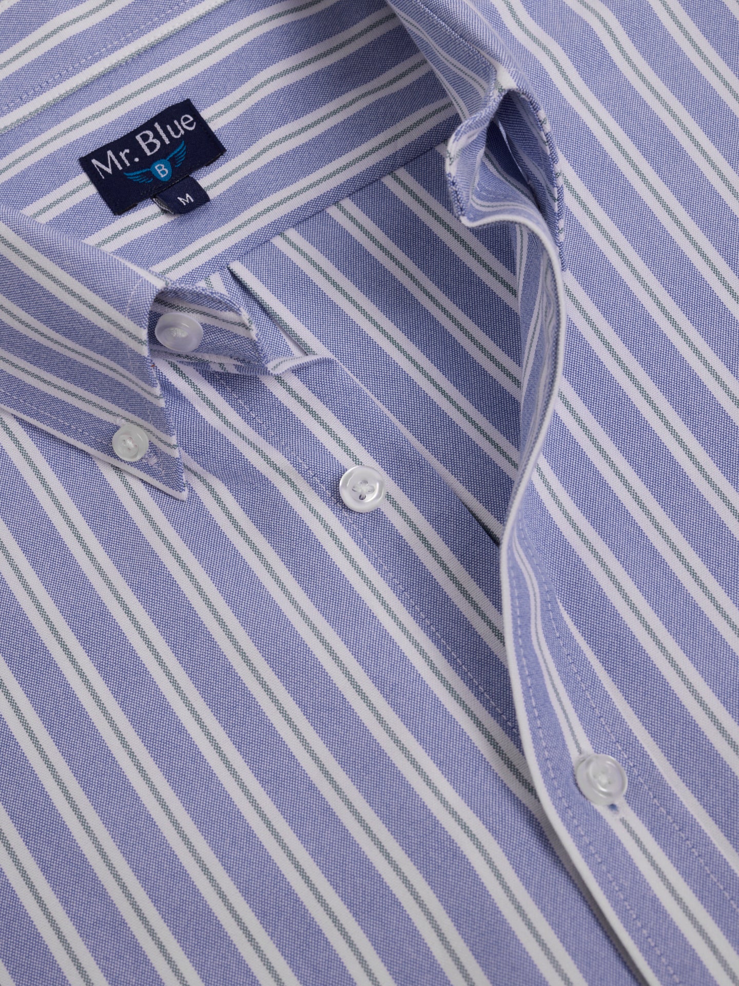 CAMISA ALGODÃO AZUL MANGA COMPRIDA REGULAR FIT MR. BLUE