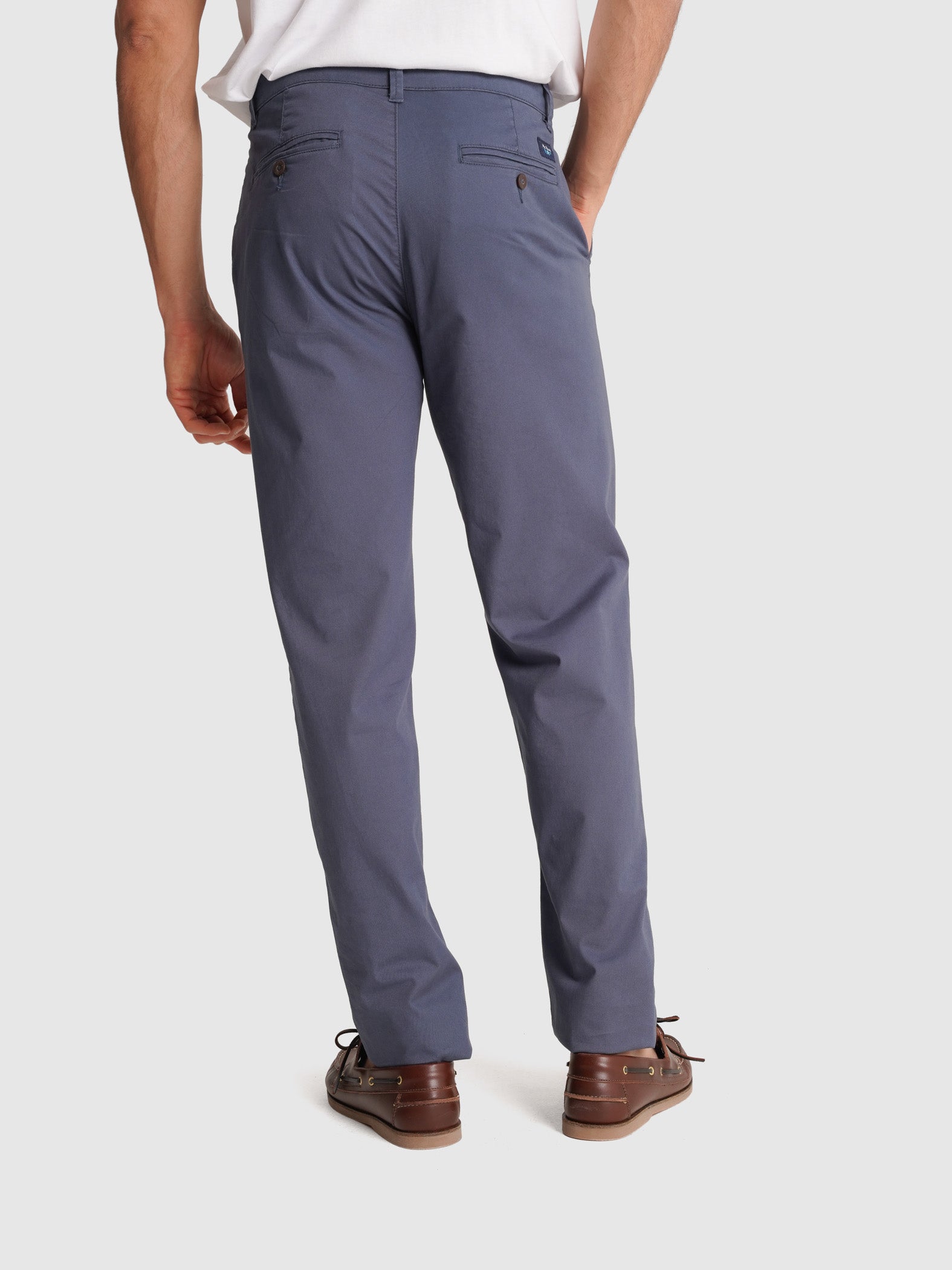 CALÇAS TWILL AZUIS REGULAR FIT MR. BLUE