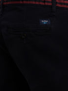 CALÇAS ESTRUTURADA AZUIS SLIM FIT MR. BLUE