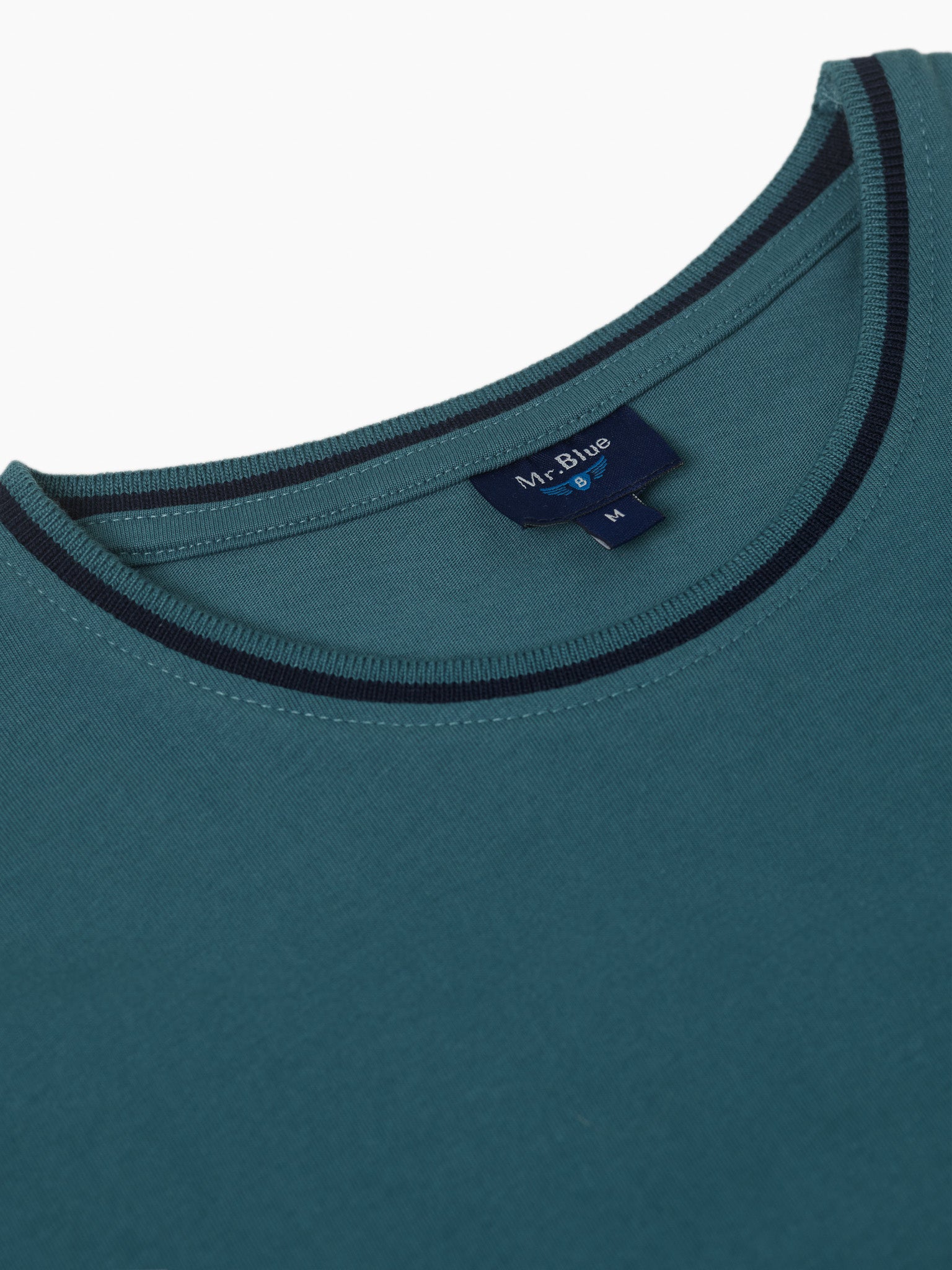 T-SHIRT VERDE MANGA CURTA REGULAR FIT MR. BLUE