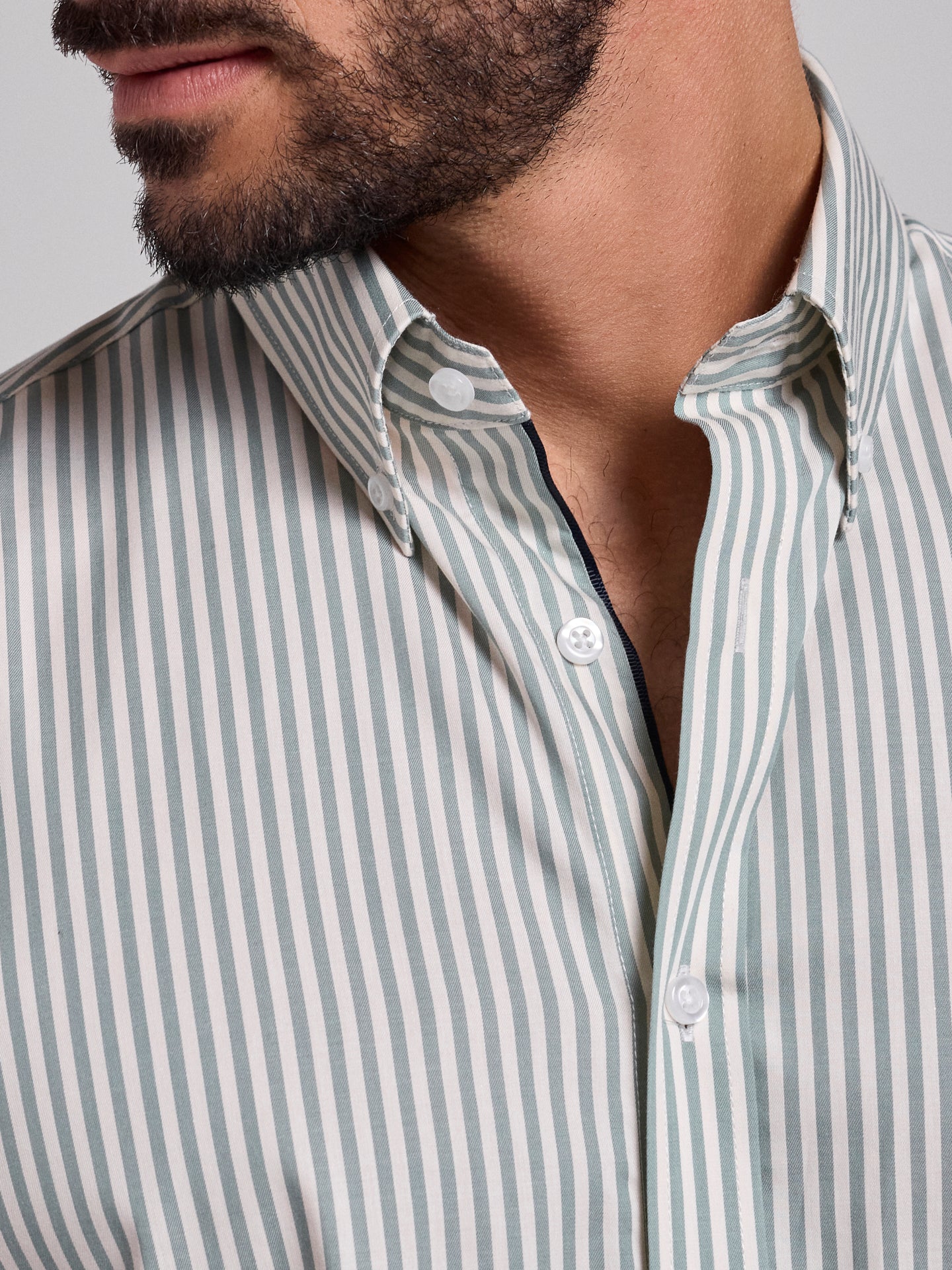 CAMISA ALGODÃO VERDE MANGA COMPRIDA REGULAR FIT MR. BLUE