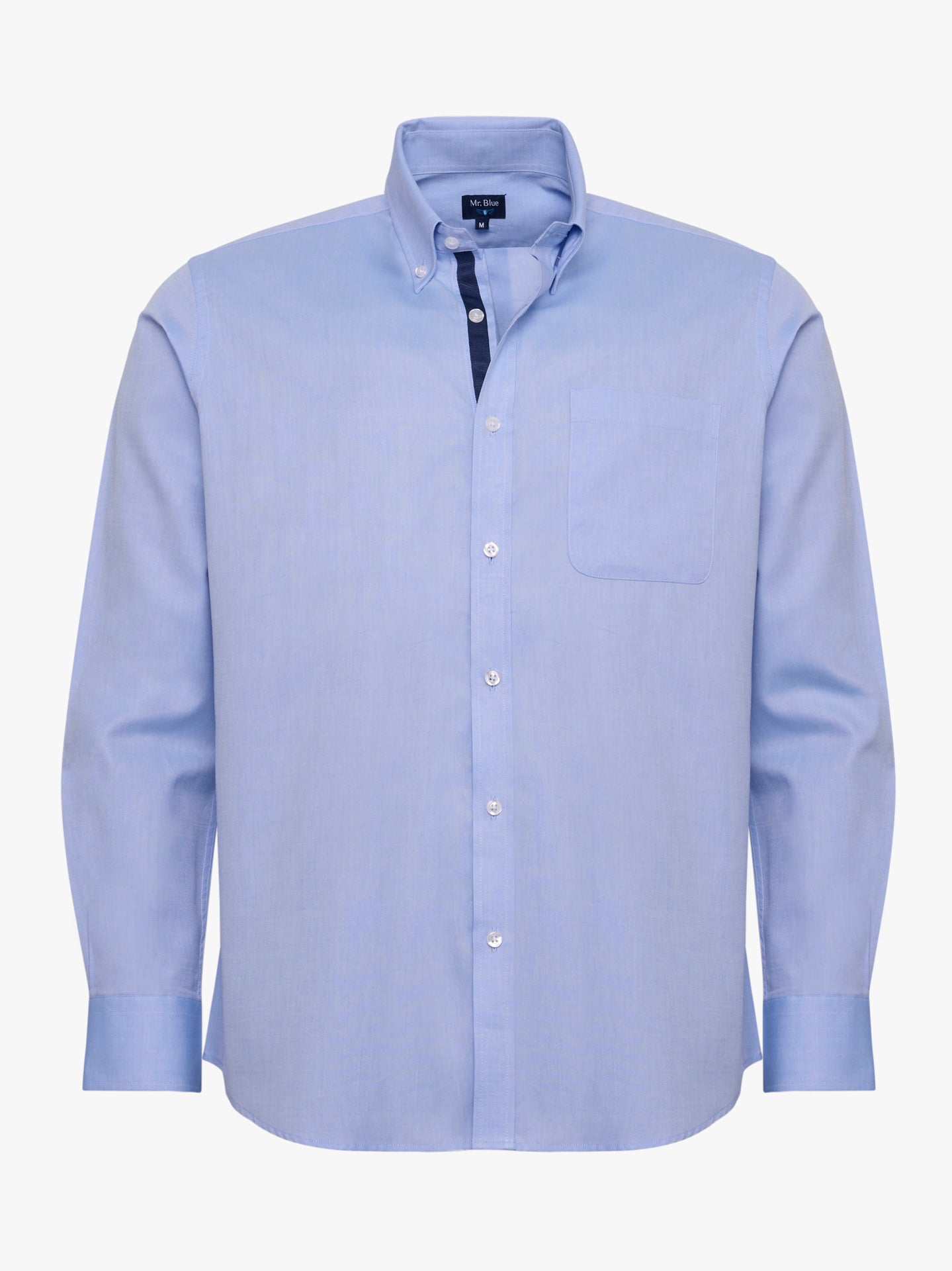 CAMISA ALGODÃO AZUL MANGA COMPRIDA REGULAR FIT MR. BLUE