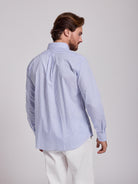 Camisa Algodão Azul Manga Comprida Regular Fit Mr. Blue