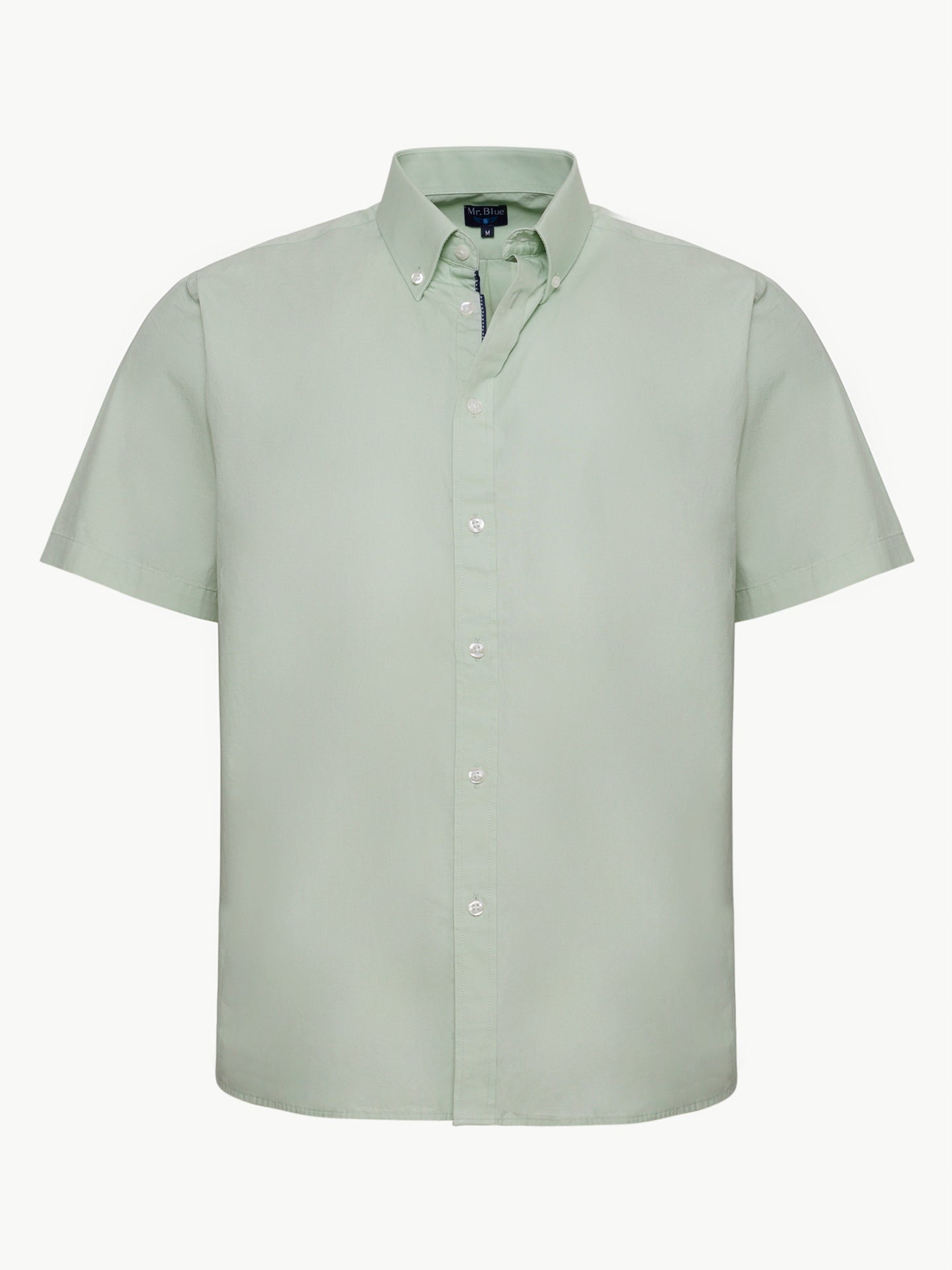 Camisa Algodão Verde Manga Curta Regular Fit Mr. Blue
