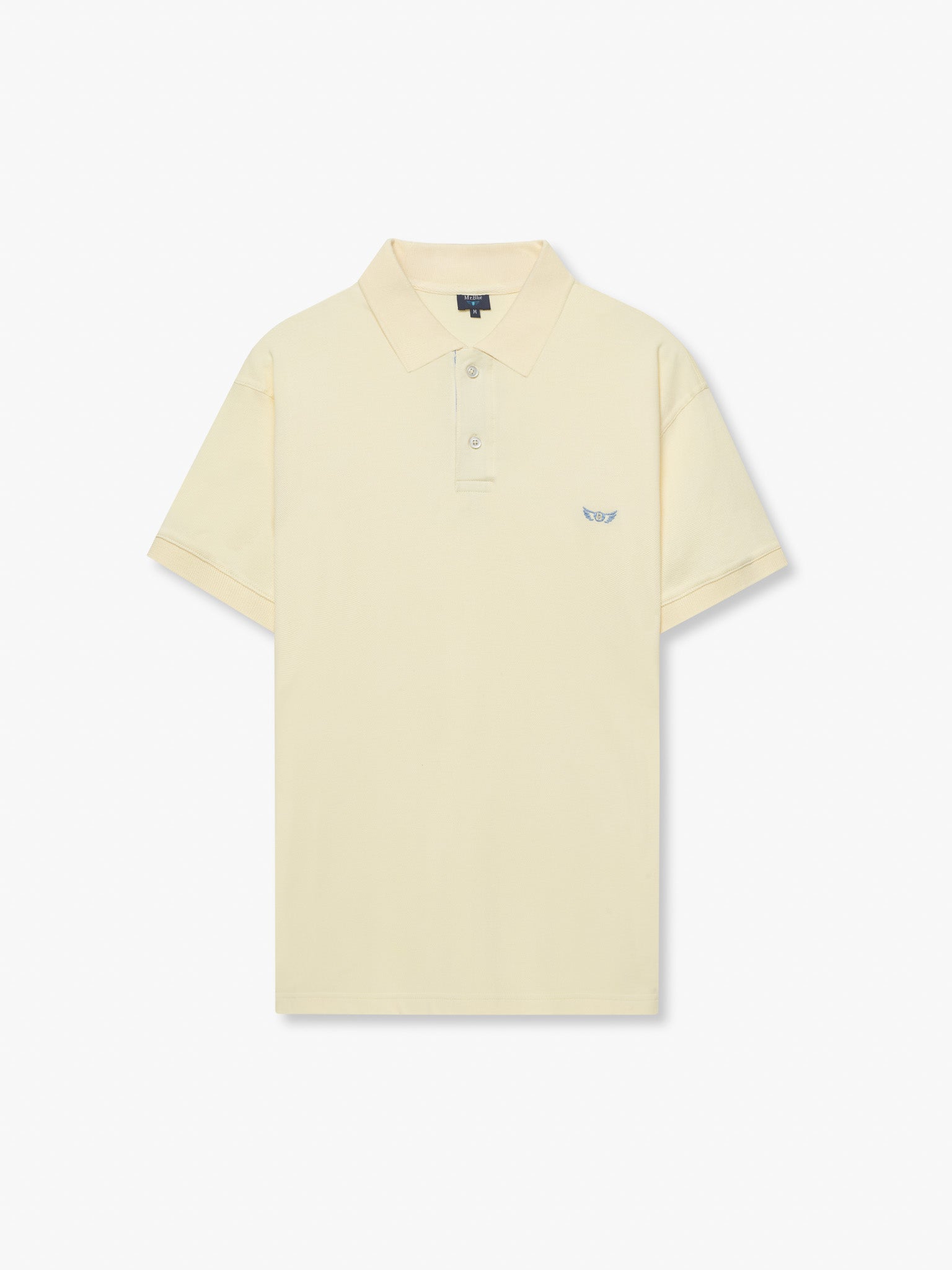 YELLOW PIQUET POLO SHORT SLEEVE REGULAR FIT MR. BLUE