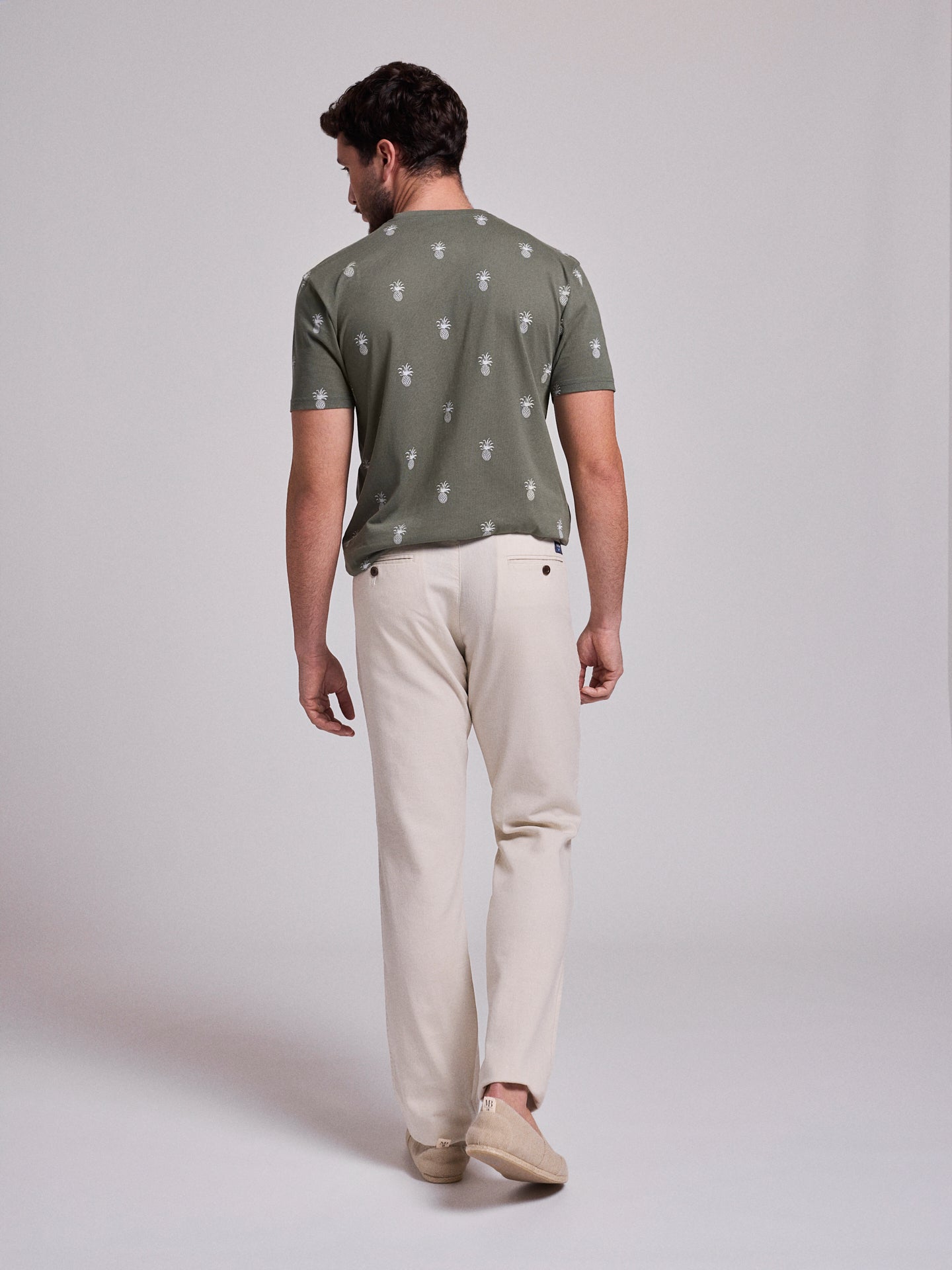 CALÇAS LINHO BEGES REGULAR FIT MR. BLUE