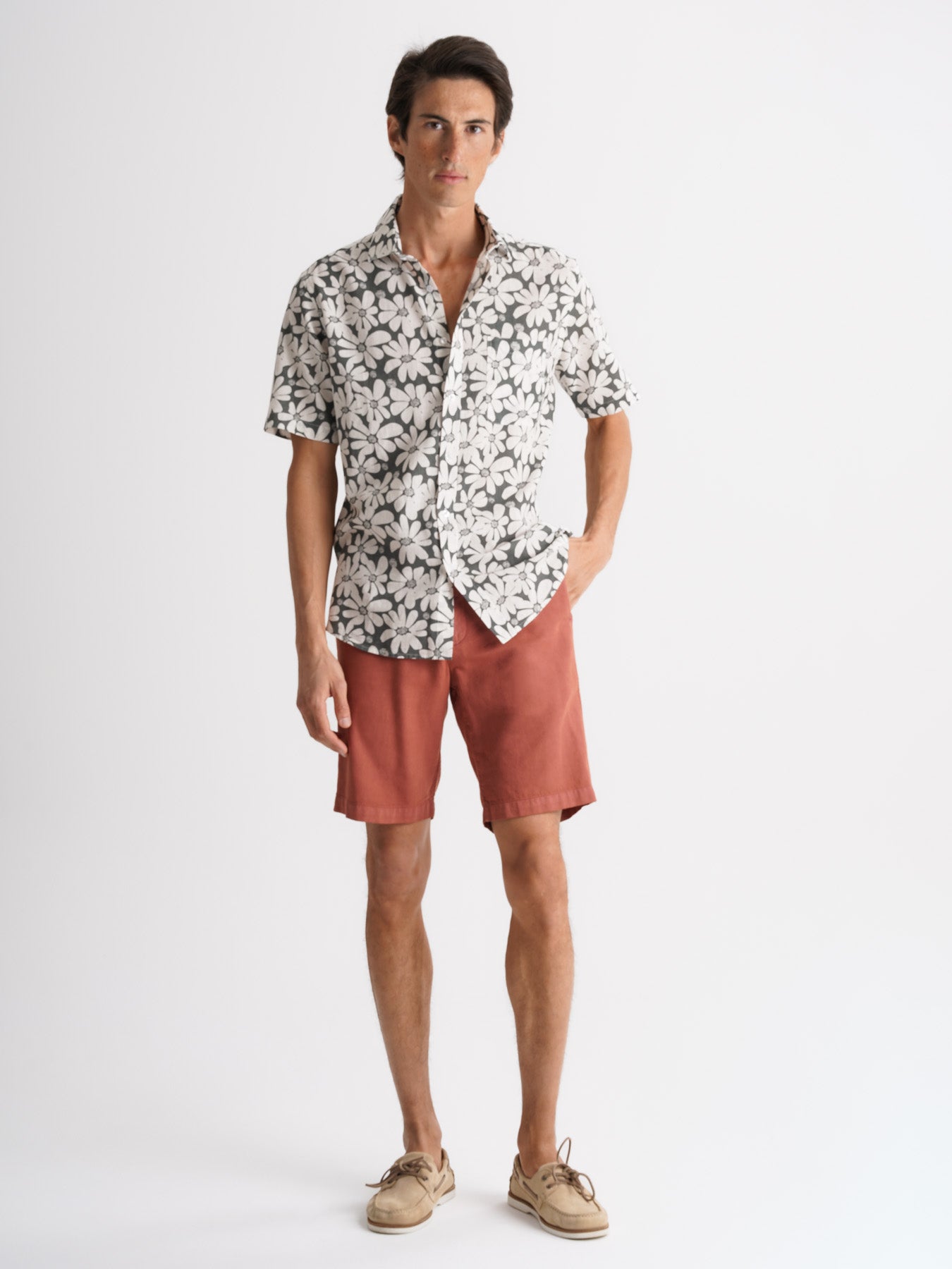 Camisa Regular Fit Linho Cinzenta Mr. Blue