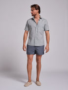 CAMISA LINHO VERDE MANGA CURTA REGULAR FIT MR. BLUE