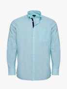 Camisa Algodão Azul Manga Comprida Regular Fit Mr. Blue