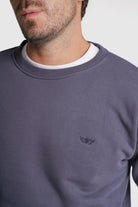 HOODIE ALGODÃO REGULAR FIT AZUL LISO MR. BLUE