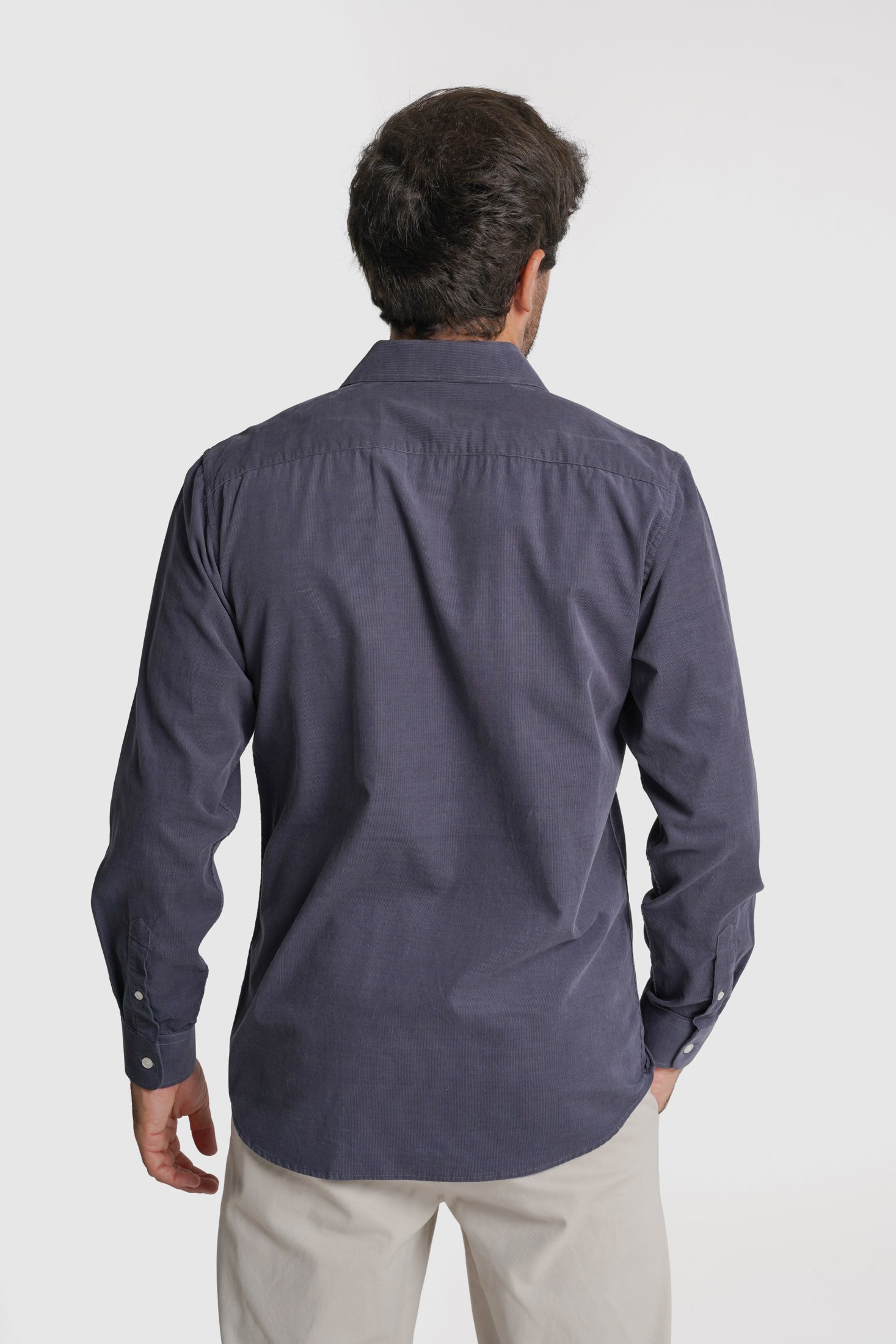 CAMISA ALGODÃO TAILORED FIT AZUL LISA MR. BLUE