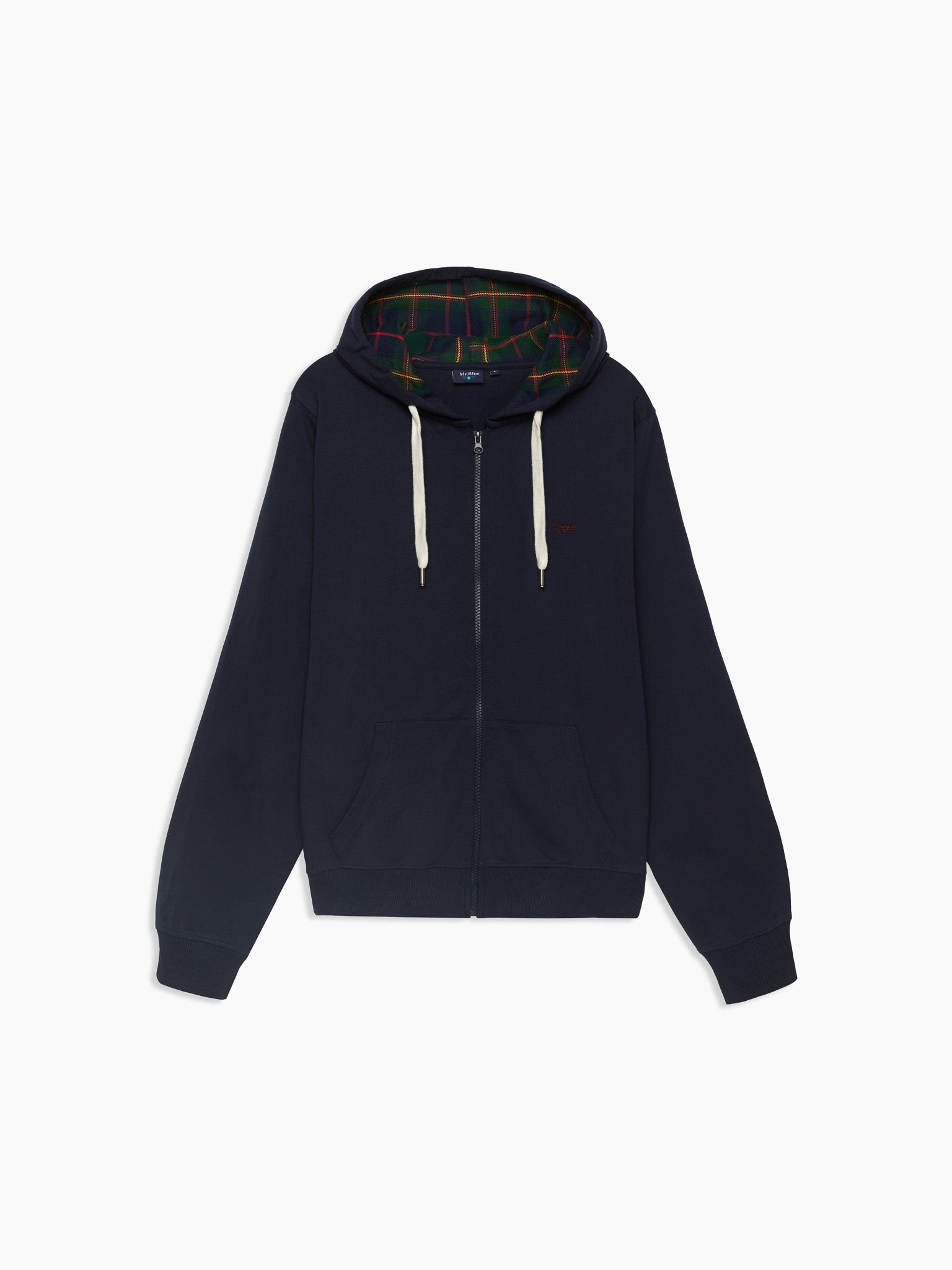 SUDADERA REGULAR FIT AZUL CON CAPUCHA MR. AZUL