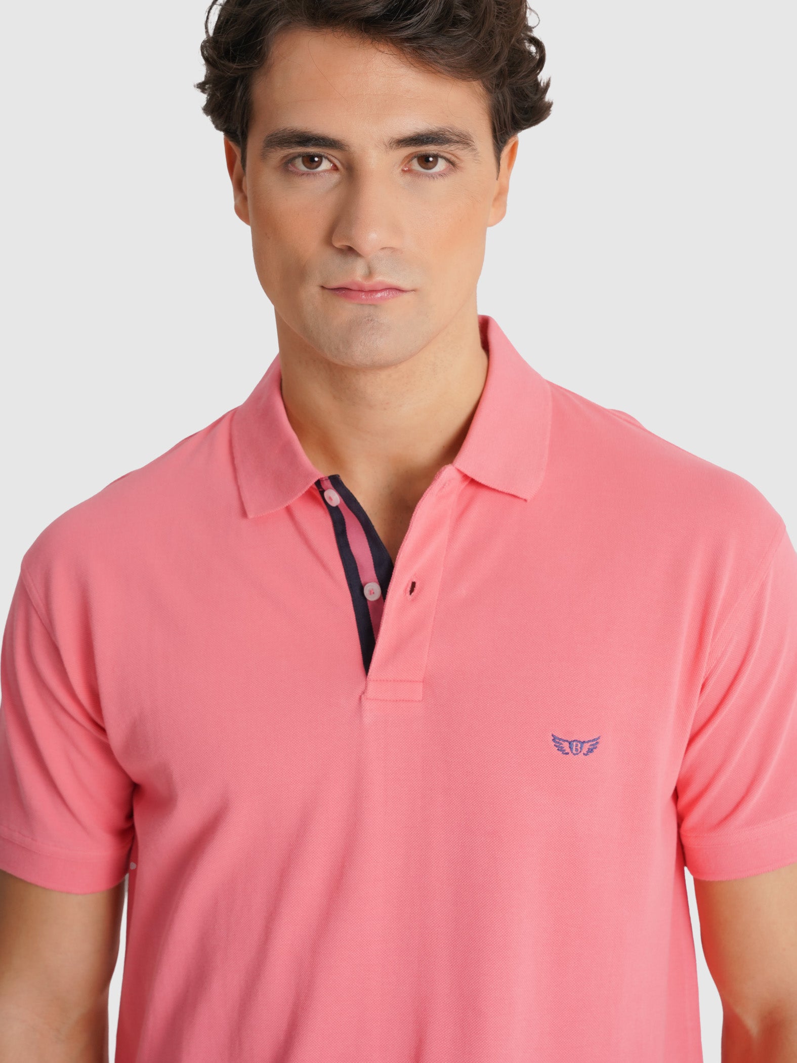 POLO PIQUET ROSA MANGA CURTA REGULAR FIT MR. BLUE