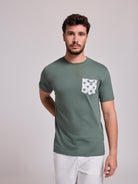 T-SHIRT ALGODÃO VERDE MANGA CURTA REGULAR FIT MR. BLUE