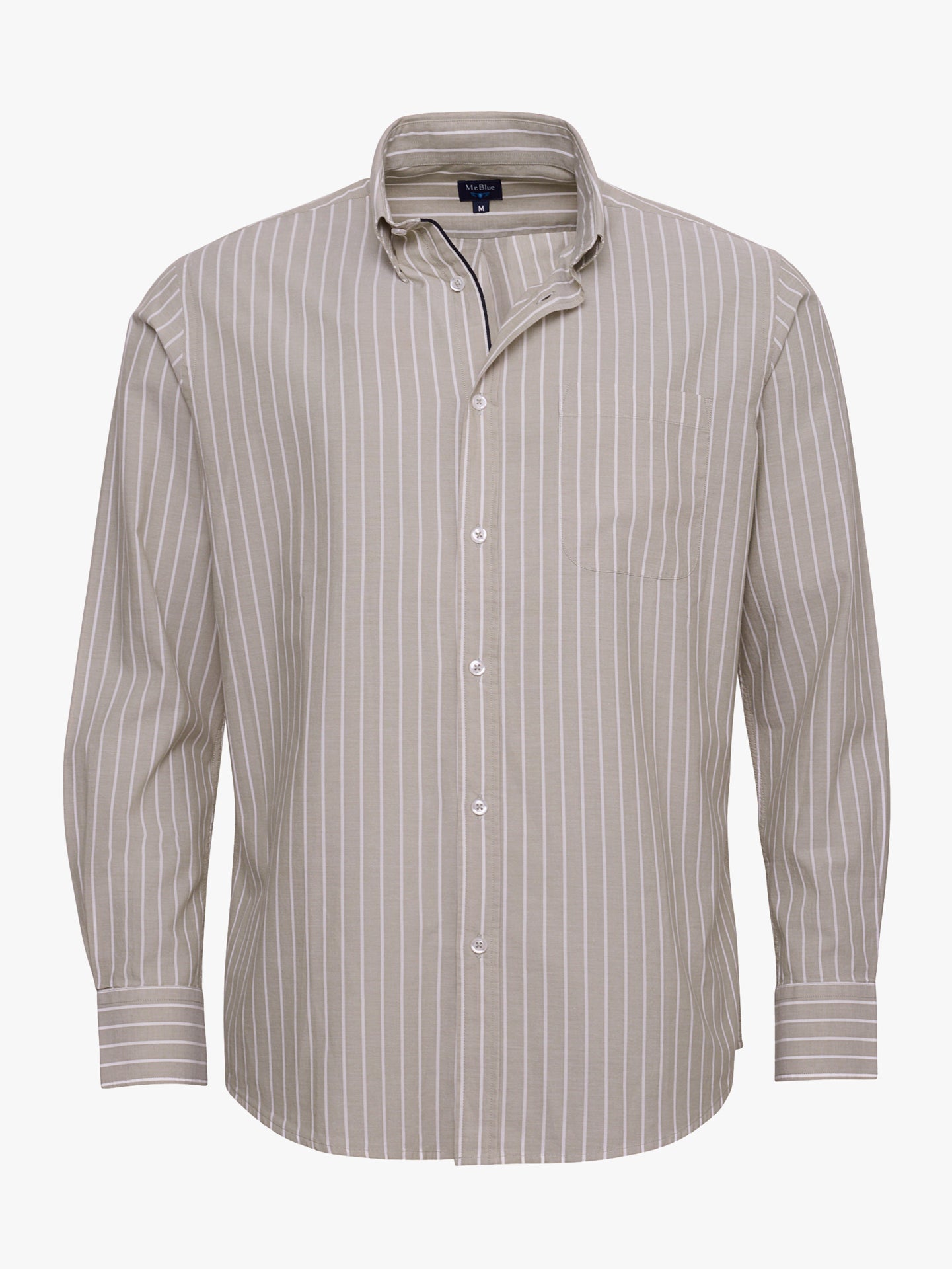 CAMISA ALGODÃO VERDE MANGA COMPRIDA REGULAR FIT MR. BLUE