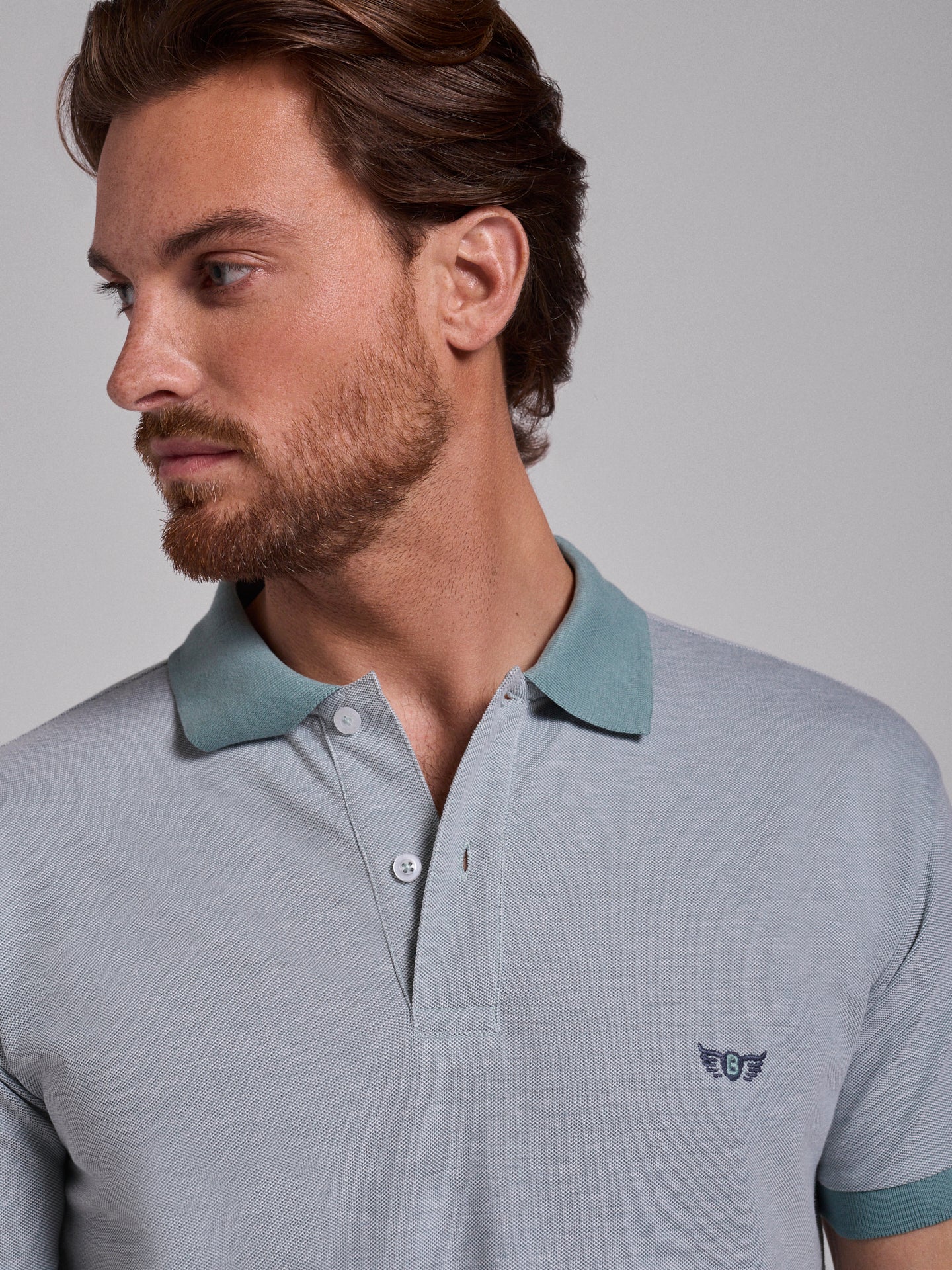 Polo Verde Manga Curta Regular Fit Mr. Blue