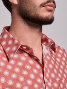 Camisa Algodão Rosa Manga Curta Regular Fit Mr. Blue