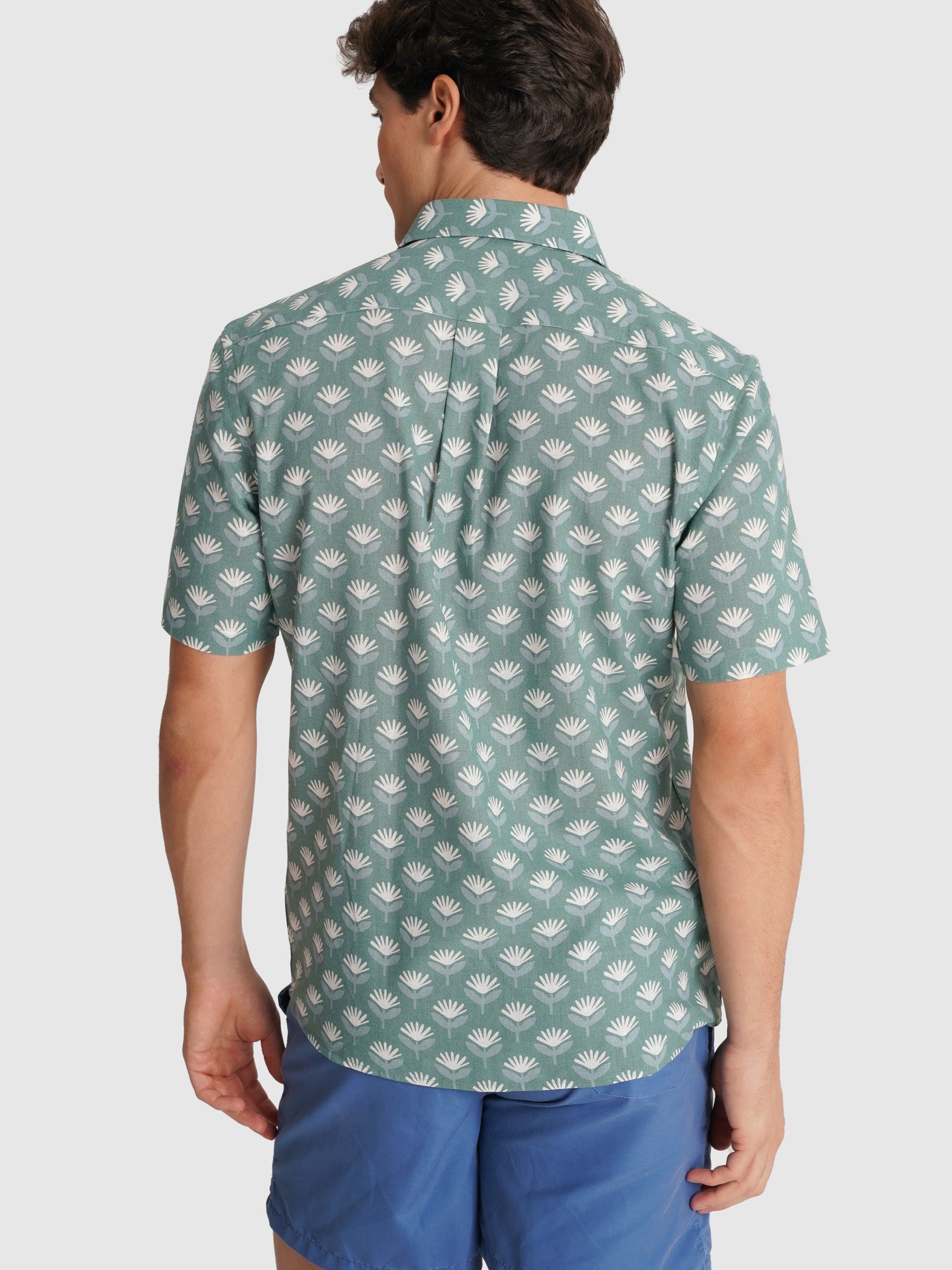 CAMISA VERDE MANGA CURTA REGULAR FIT MR. BLUE