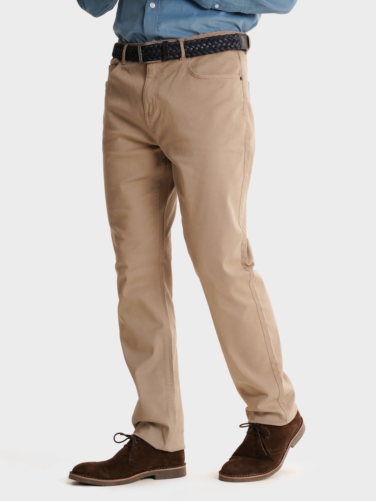 CALÇAS BEGES SLIM FIT MR. BLUE