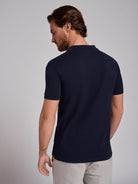 Polo Azul Manga Curta Regular Fit Mr. Blue