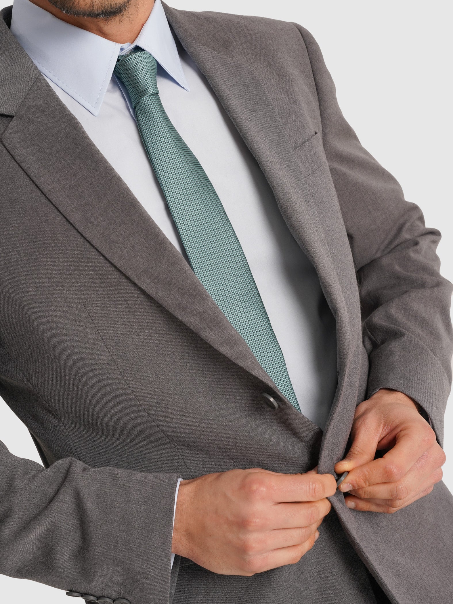 FATO CINZENTO MANGA COMPRIDA REGULAR FIT MR. BLUE