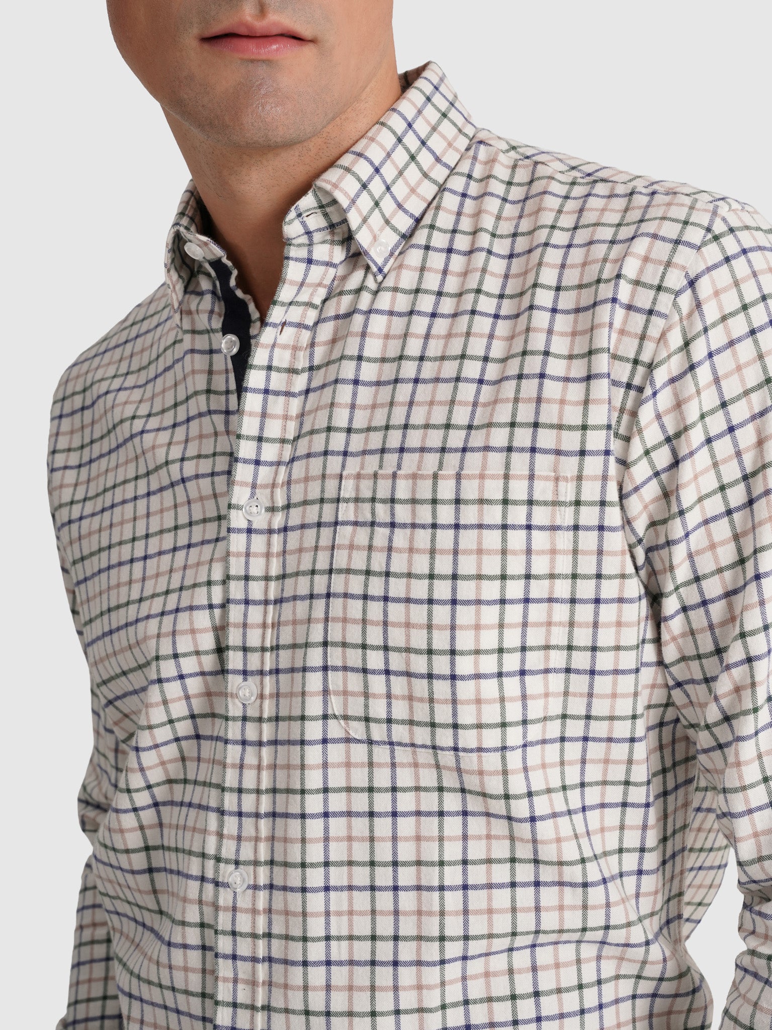 Camisa Algodão Azul Manga Comprida Regular Fit Mr. Blue