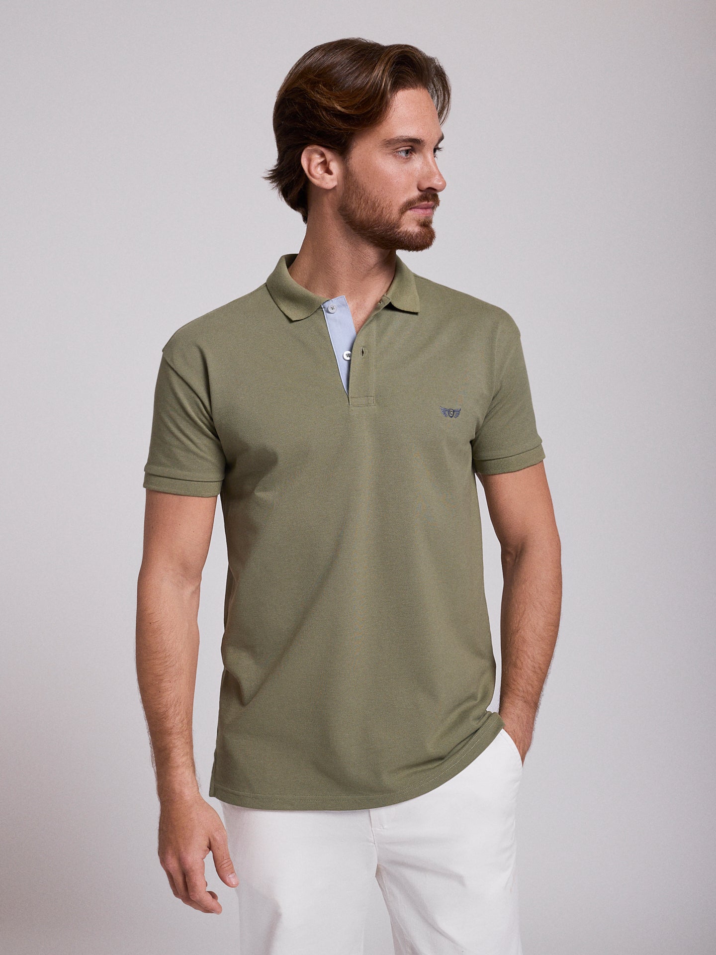 Polo Verde Manga Curta Regular Fit Mr. Blue