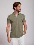 Polo Verde Manga Curta Regular Fit Mr. Blue