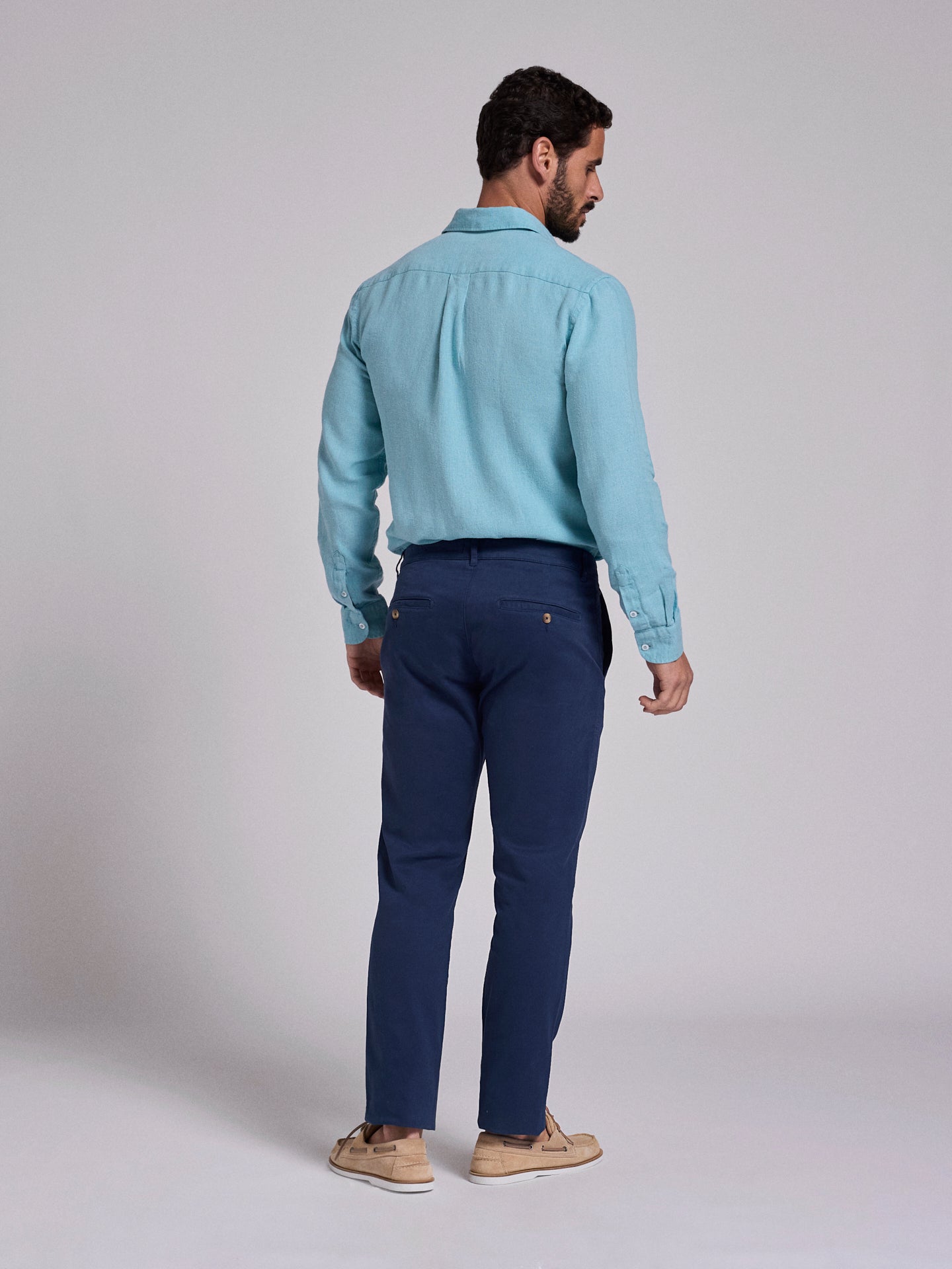 Calça Algodão Azuis Regular Fit Mr. Blue