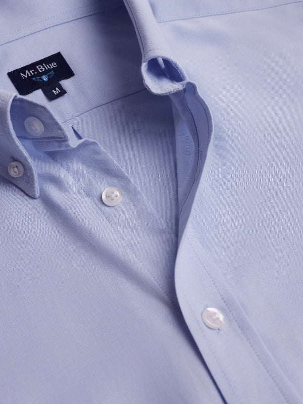 Camisa Regular Fit Oxford Azul Mr. Blue