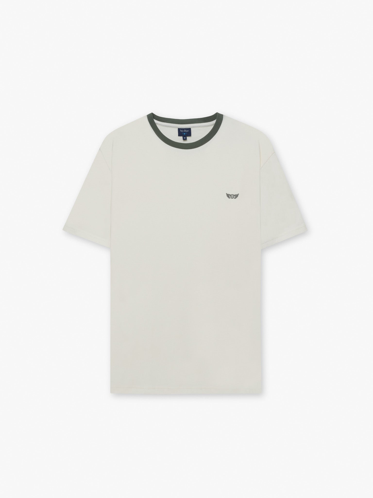 T-SHIRT BRANCA MANGA CURTA REGULAR FIT MR. BLUE