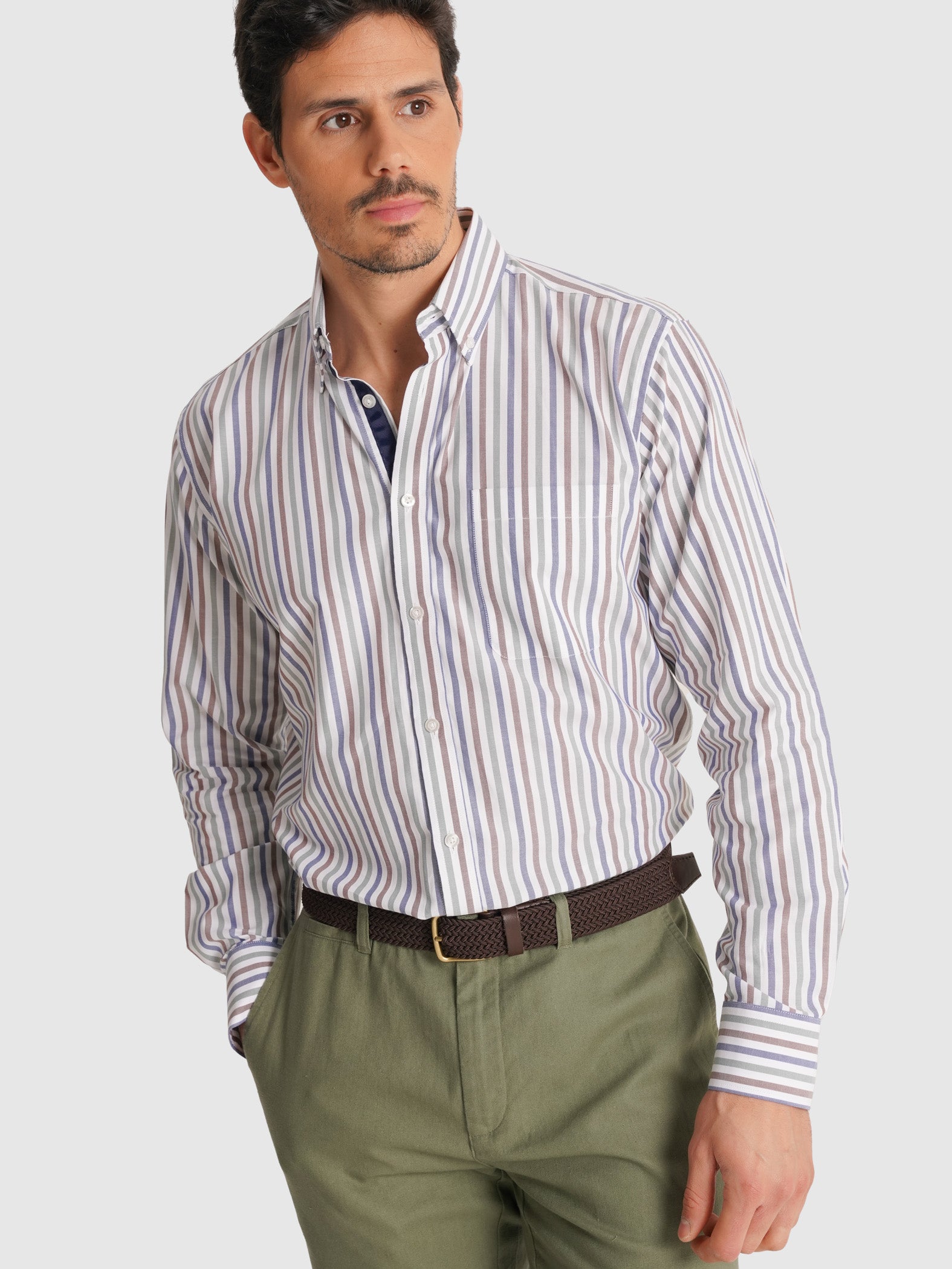 CAMISA VERDE MANGA COMPRIDA REGULAR FIT MR. BLUE