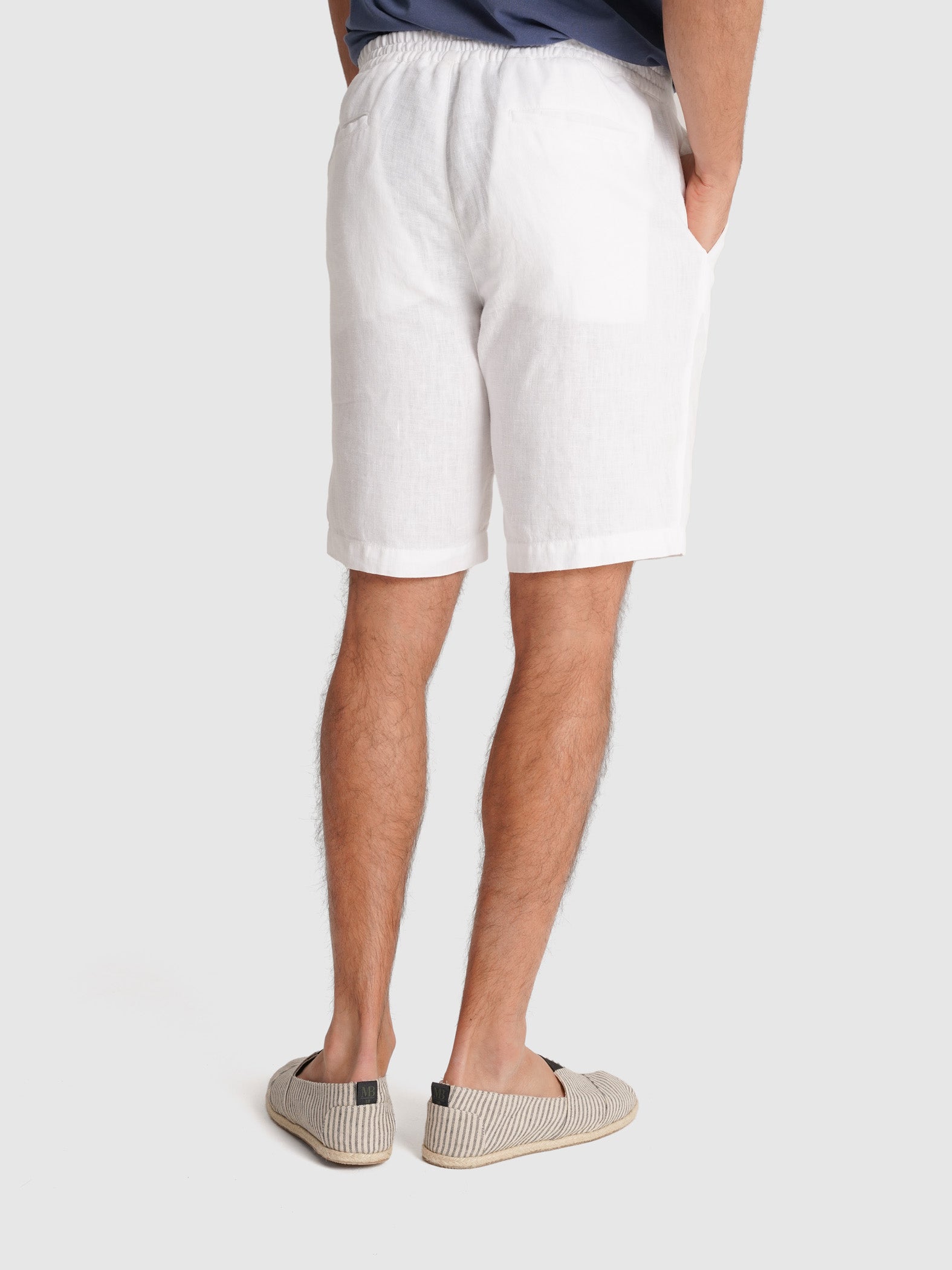 REGULAR FIT WHITE BERMUDA MARK BELLUCCI