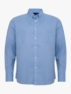 Camisa Linho Azul Manga Comprida Regular Fit Mr. Blue