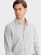 GRAY SLIM FIT MR SHIRT. BLUE