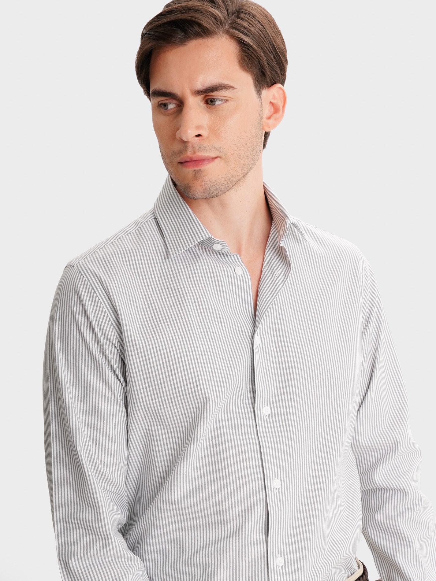 GRAY SLIM FIT MR SHIRT. BLUE