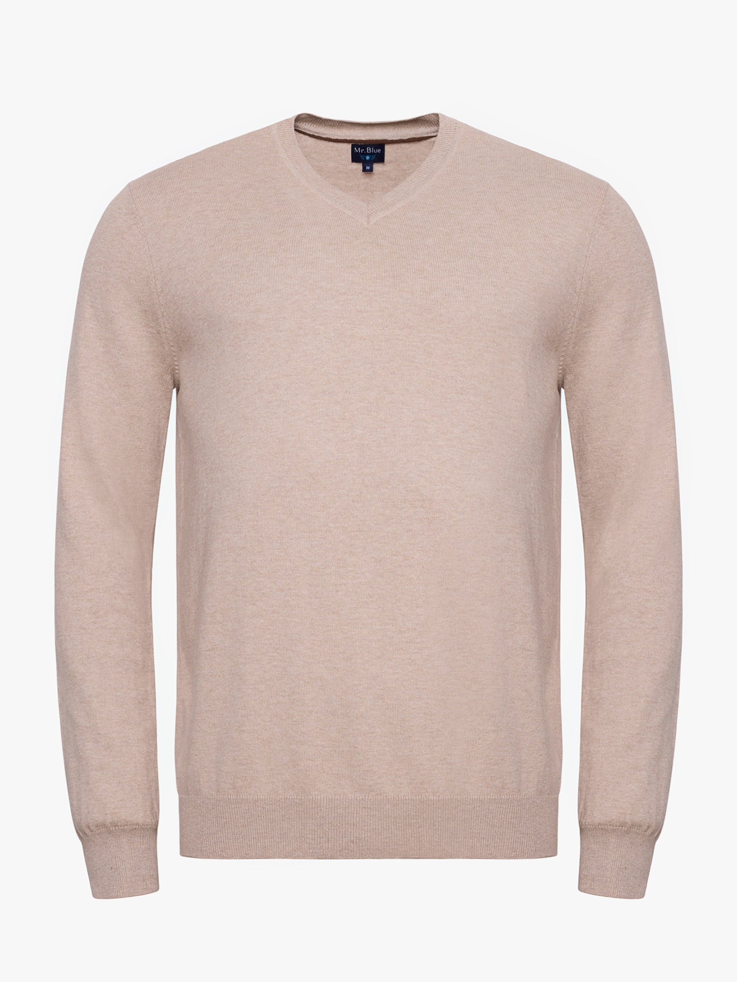 Pullover Algodão Bege Manga Comprida Regular Fit Mr. Blue