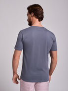 T-shirt Algodão Azul Manga Curta Regular Fit Mr. Blue