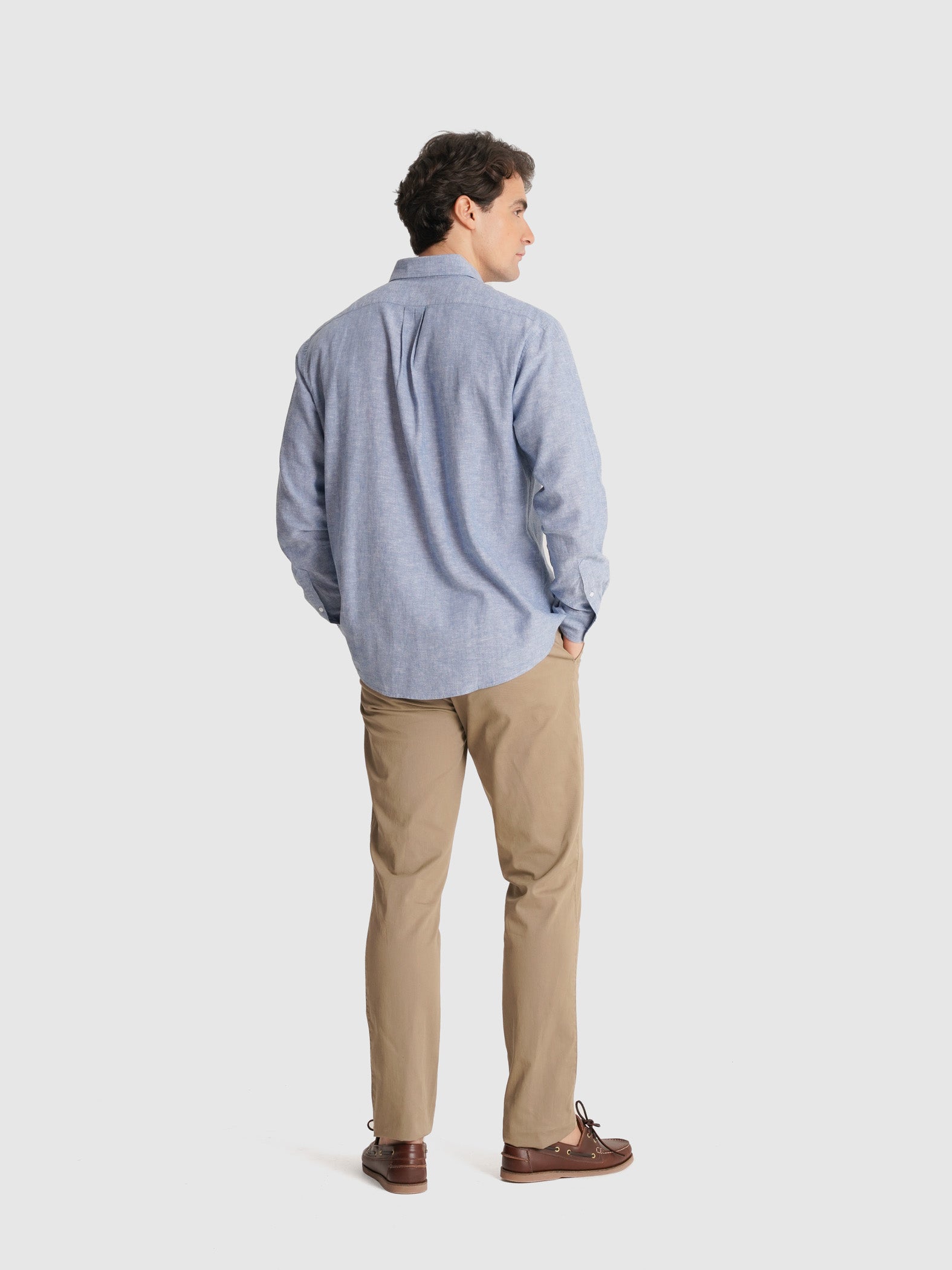 CAMISA AZUL MANGA COMPRIDA REGULAR FIT MR. BLUE