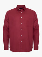 CAMISA LINHO BORDEAUX MANGA COMPRIDA REGULAR FIT MR. BLUE
