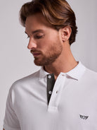 Polo Branco Manga Curta Regular Fit Mr. Blue