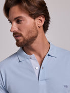 Polo Azul Manga Curta Regular Fit Mr. Blue