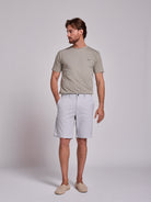 Bermuda Algodão Azuis Regular Fit Mr. Blue