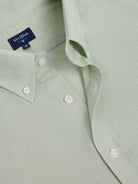 Camisa Linho Verde Manga Comprida Regular Fit Mr. Blue