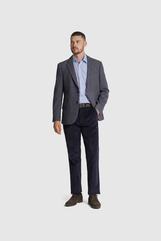 BLAZER LÃ AZUL LISO MR. BLUE