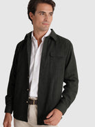 SOBRECAMISA LÃ VERDE MANGA COMPRIDA REGULAR FIT MARK BELLUCCI