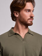 POLO ALGODÃO VERDE MANGA CURTA REGULAR FIT MR. BLUE