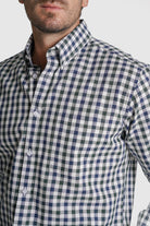 CAMISA ALGODÃO REGULAR FIT BRANCA QUADRADA MR. BLUE