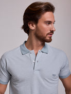 Polo Azul Manga Curta Regular Fit Mr. Blue