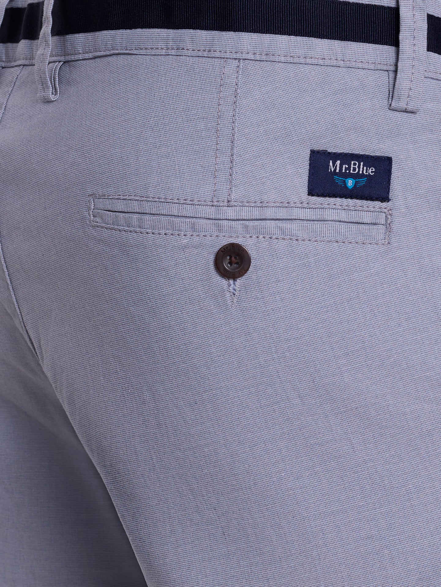 Calça Algodão Azuis Slim Fit Mr. Blue